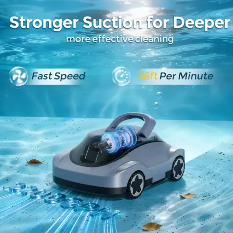 Kabelloser Roboter-Poolreiniger mit leistungsstarkem Saugsauger